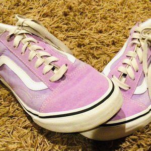 Lavender Suede Vans With Vans Water and Stain Shield
